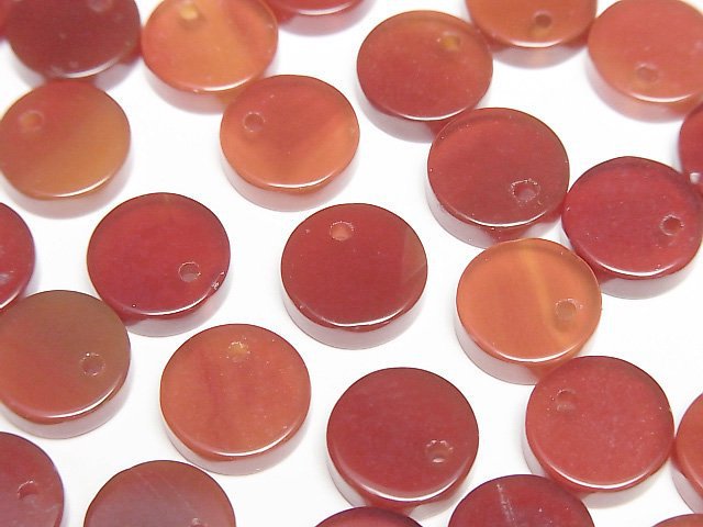 紅瑪瑙扁圓片 10x10mm 5顆