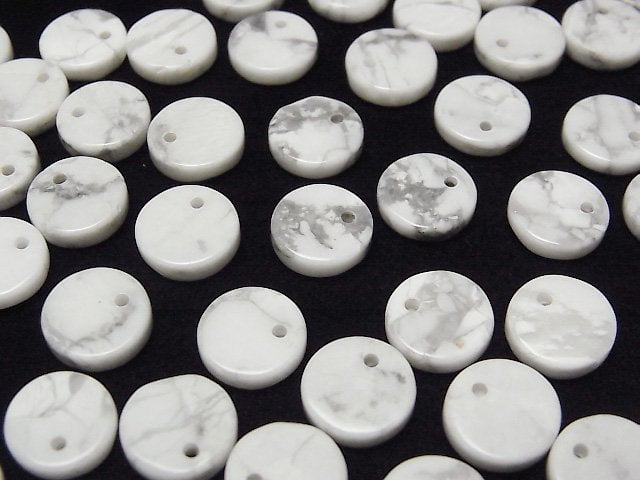 Howlit Magnesit Flache Münze 10x10mm 5 Stück