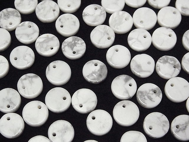 Howlit Magnesit Flache Münze 10x10mm 5 Stück
