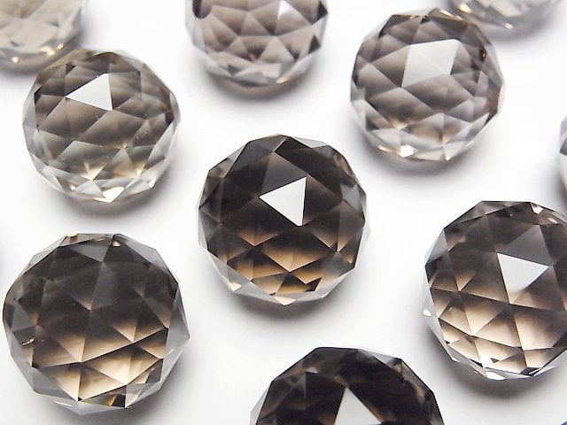 Smoky Quartz AAA Triangle Faceted Round 20mm 1pc