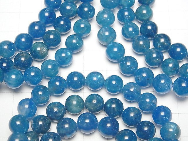 Madagaskar Blaue Apatit AA++ Runde 8mm Armband