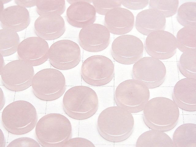 Rosenquarz AA++ Ungebohrt Flache Münze 10x10mm 5 Stück