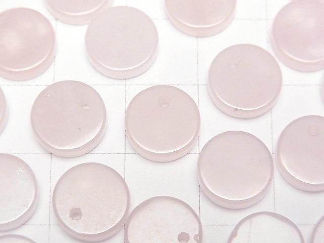 玫瑰石英 AA++ 平面錢幣珠 10x10mm 5顆