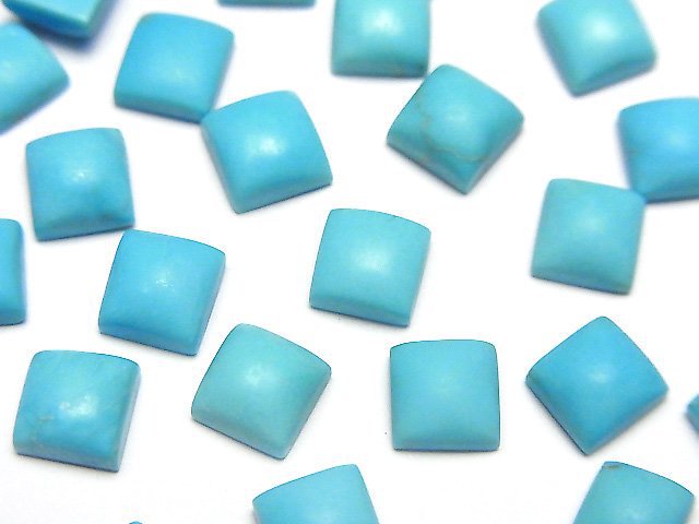 亞利桑那霜凍金曼綠松石 AAA - 裸石方形素面寶石 6x6mm 2顆