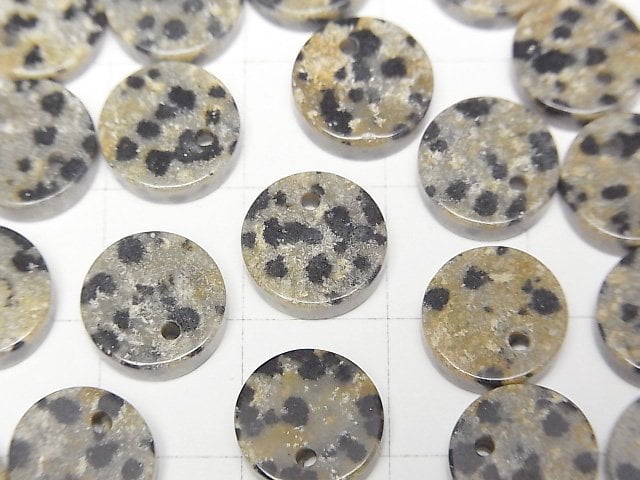 斑點碧玉扁圓珠 10x10公釐 5顆