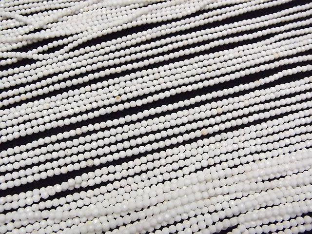 Hochwertig! Magnesit Facettiert Rund 2mm 1 Strang Perlen (ca. 15 Zoll/36 cm)
