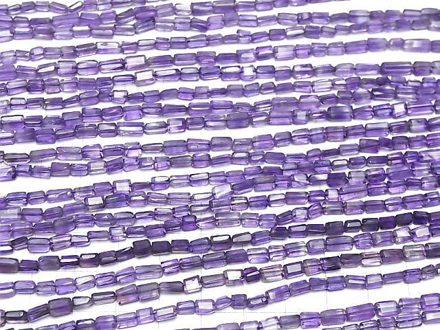 Amethyst AA++ Facettiert Rechteck 1 Strang Perlen (ca. 14 Zoll/34 cm)