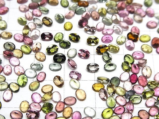 Hochwertiger Multicolor Turmalin AAA Lose Stein Oval Facettiert 4x3mm 10 Stück