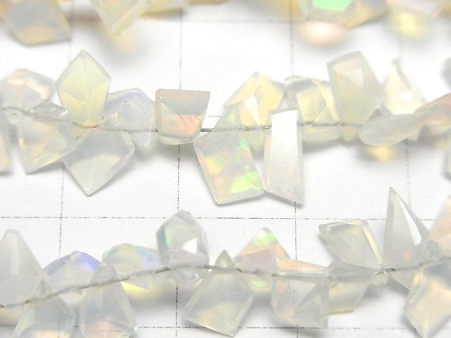 高品質衣索比亞蛋白石AAA花式切割半串或1串珠子 (約6英吋/16公分)