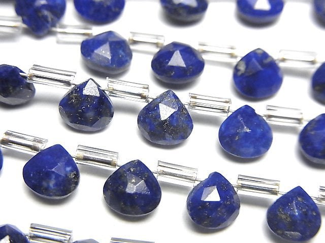 青金石 AA++ 栗色刻面梨形 6x6公釐 1串珠子 (18顆)