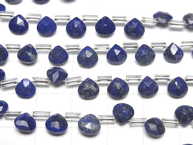 Lapislazuli AA++ Kastanien-facettierte Briolette 6x6mm 1Strang Perlen (18Stücke)