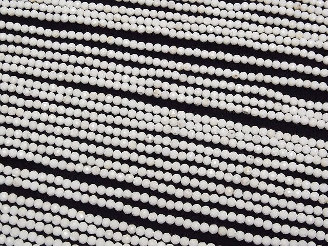 Hochwertig! Magnesit Facettiert Rund 3mm 1 Strang Perlen (ca. 15 Zoll/37 cm)