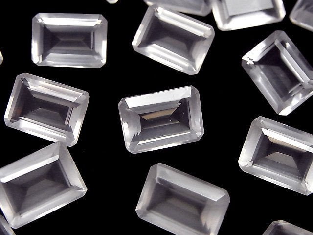 高品質玫瑰石英 AAA 裸石 矩形刻面 14x10mm 1件