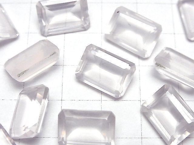 高品質玫瑰石英 AAA 裸石 矩形刻面 14x10mm 1件