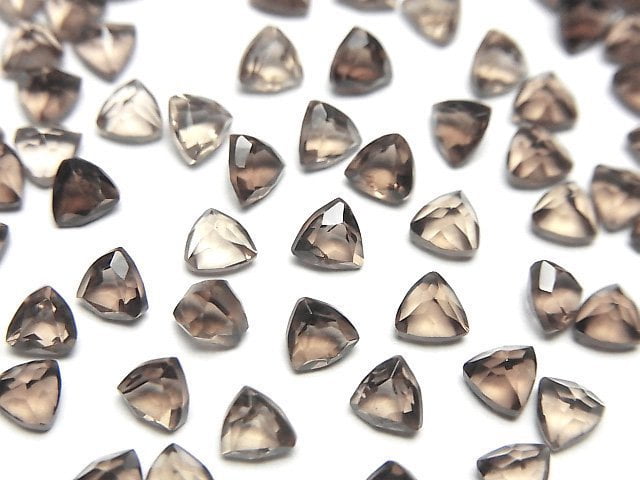 高品質煙燻石英 AAA 裸石 三角刻面 4x4mm 10顆