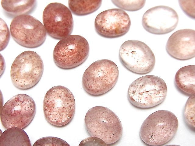 高品質粉紅黝簾石 AAA 橢圓蛋面 9x7毫米 3顆裝