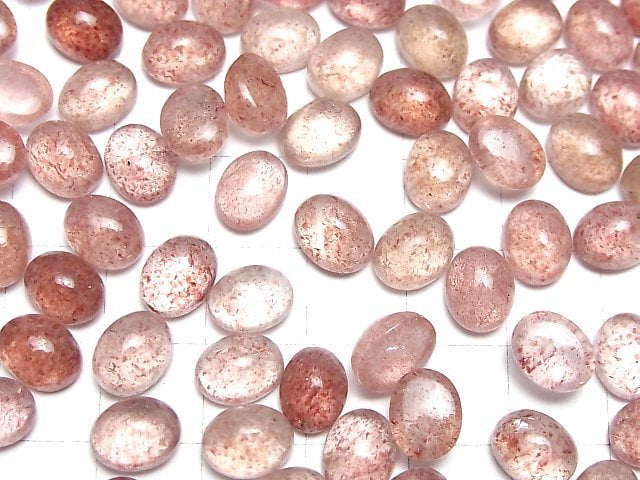 Hochwertiger rosa Epidot AAA ovaler Cabochon 9x7mm 3 Stück