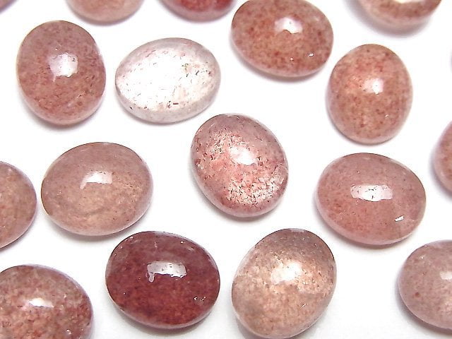 優質粉紅色綠簾石 AAA 橢圓形素面蛋面 12x10mm 2顆