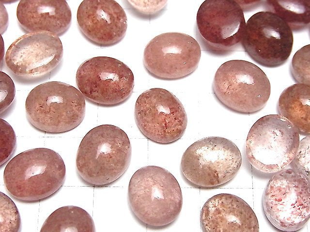 Hochwertiger rosa Epidot AAA ovaler Cabochon 12x10mm 2 Stück