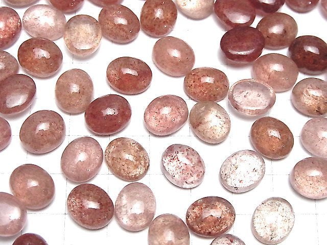 Hochwertiger rosa Epidot AAA ovaler Cabochon 12x10mm 2 Stück