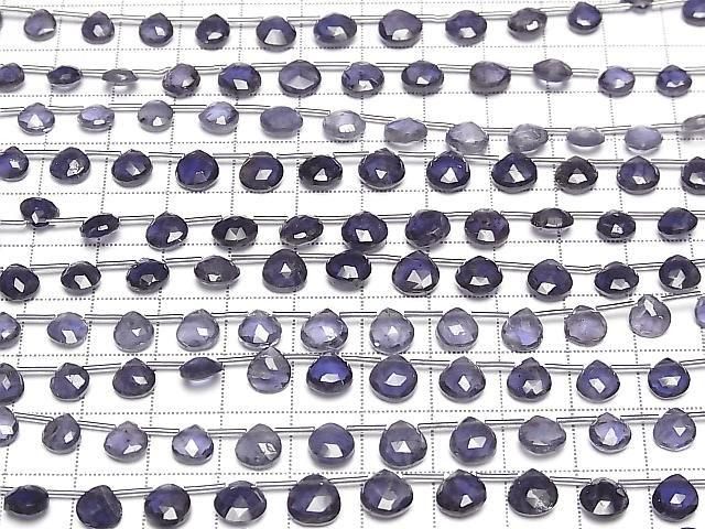 高品質堇青石 AA++ 栗色刻面水滴珠 1串 (13顆)