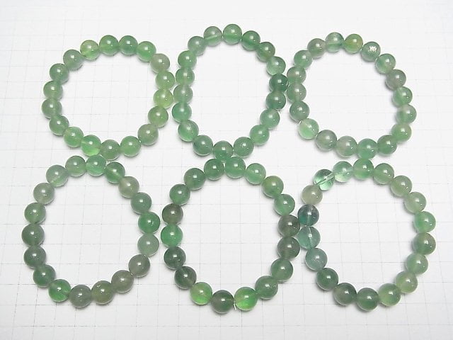 Grüner Fluorit AA++ Runde 11mm Armband