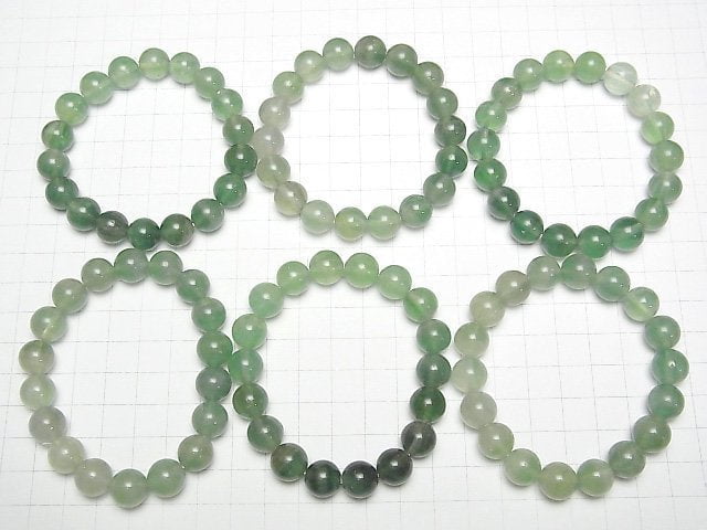 Grüner Fluorit AA++ Runde 11mm Farbverlauf-Armband