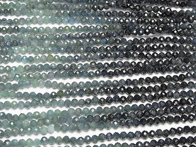 Hochwertig! Indigolit-Turmalin AA+ facettierte Runde 3mm 1Strang Perlen (ca. 15 Zoll/37 cm)