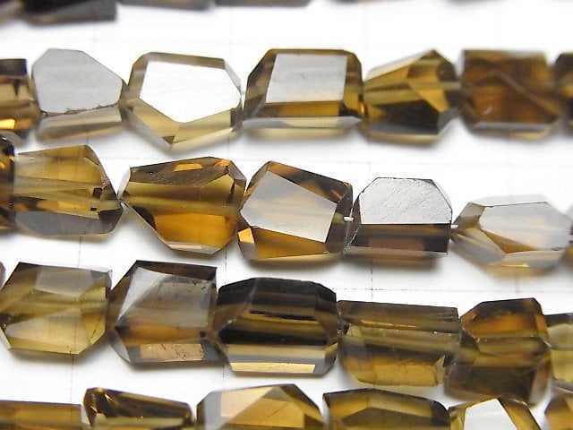 高品質啤酒色水晶石英 AAA - 刻面金塊半串或 1 串珠(約 7 英吋/18 公分)
