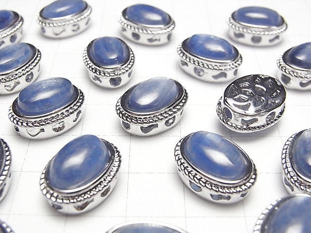 Kyanit AAA- Zargenfassung Oval Durch Typ 16x12mm 1Stk