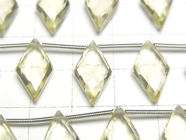 優質檸檬晶 AAA 鑽石形 17x9mm 一串珠子(8顆)