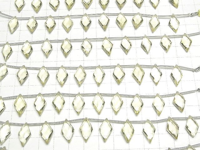 Hochwertiger Zitronenquarz AAA Diamantform 17x9mm 1Strang Perlen (8Stk)