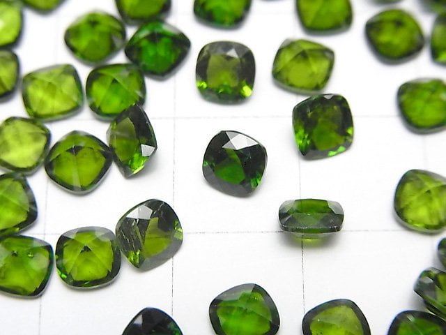 高品質鉻透輝石 AAA 級 - 裸石 方形刻面 5x5mm 2顆