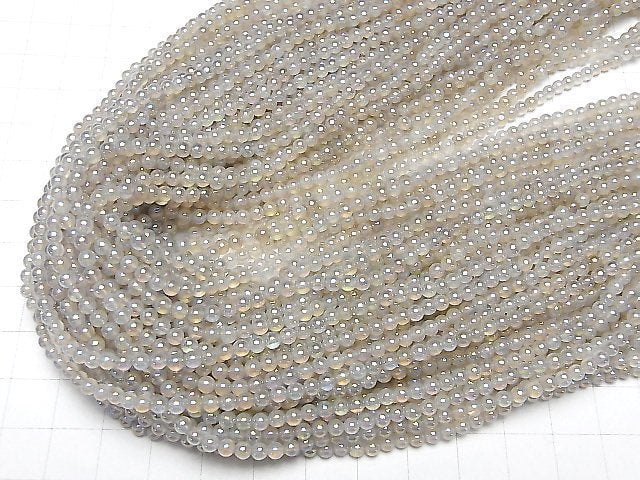 Flash, Grauer Onyx Rund 3mm 1 Strang Perlen (ca. 15 Zoll/36 cm)