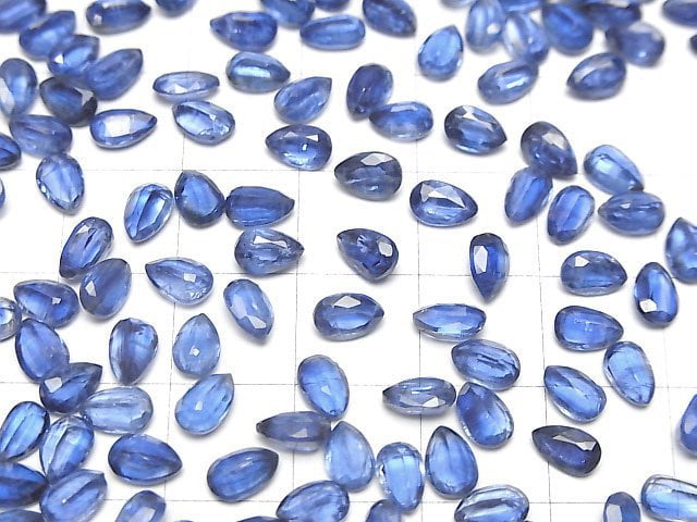 Hohe Qualität Kyanit AAA Lose Stein Tropfenform Facettiert 6x3.5mm 3 Stück