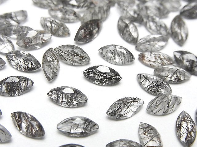 高品質電氣石石英 AAA 橢圓形刻面裸石 8x4mm 5顆