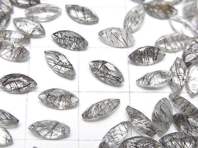 高品質電氣石石英 AAA 橢圓形刻面裸石 8x4mm 5顆