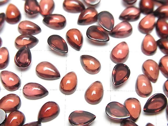 Hochwertiger Mosambik Granat AAA Tropfenform Cabochon 6x4mm 5Stück