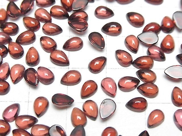 Hochwertiger Mosambik Granat AAA Tropfenform Cabochon 6x4mm 5Stück