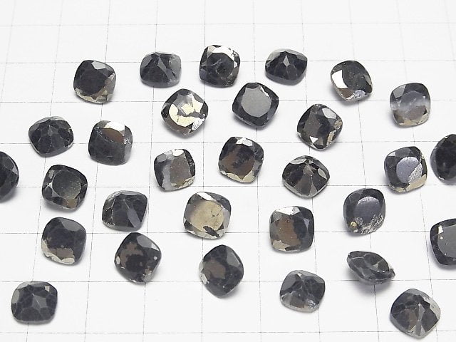 Matrix Pyrit Quadrat Facettiert 8x8mm 4 Stück