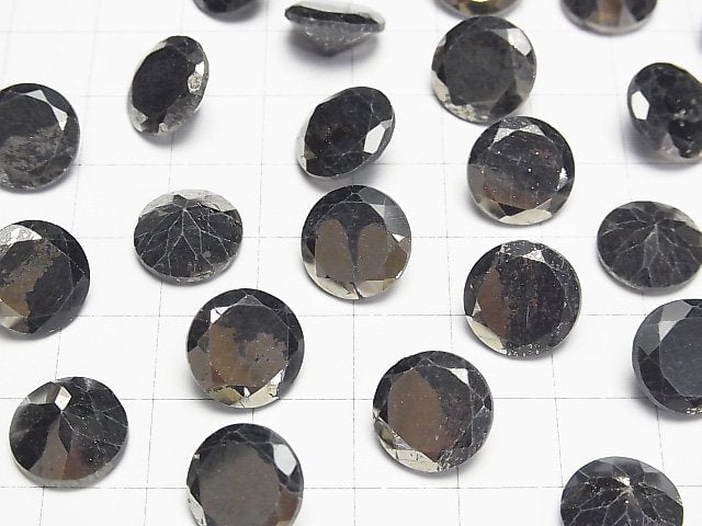 Matrix Pyrit Rund Facettiert 12x12mm 2 Stück