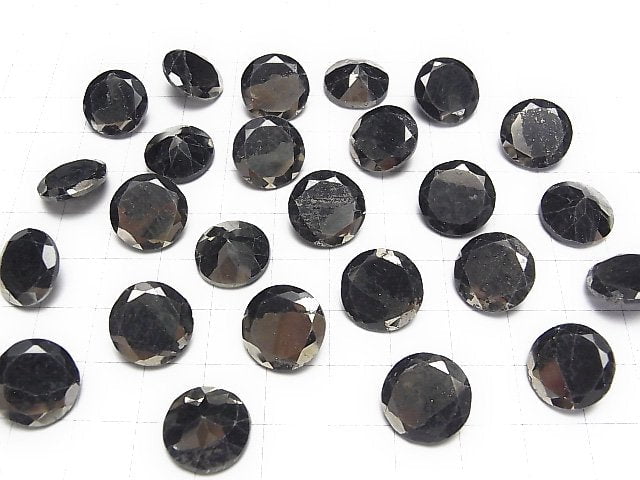 Matrix Pyrit Rund Facettiert 14x14mm 1 Stück