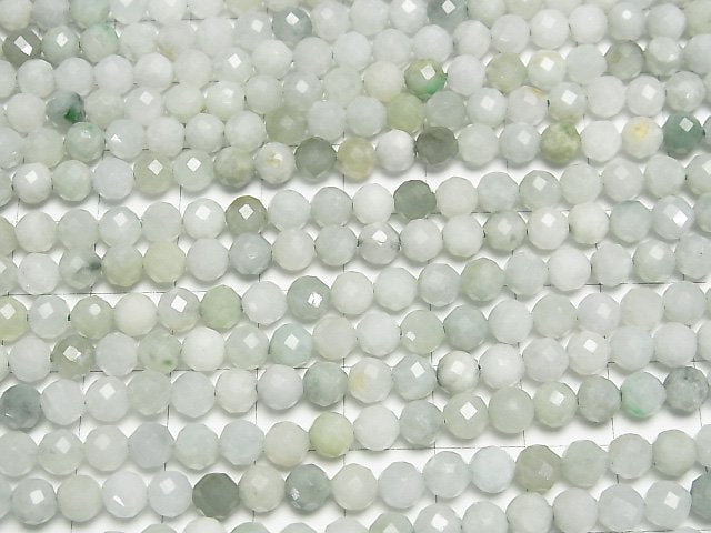 Hochwertig! Burmesischer Jadeit AA+ Facettiert Rund 5mm 1Strang Perlen (ca. 15 Zoll/37 cm)