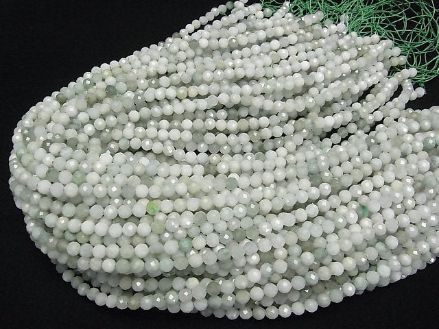 Hochwertig! Burmesischer Jadeit AA+ Facettiert Rund 5mm 1Strang Perlen (ca. 15 Zoll/37 cm)