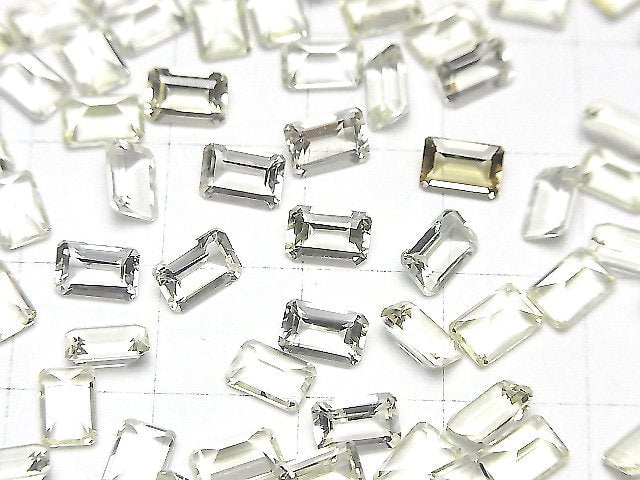 Hochwertiger Heliodor AAA- Lose Stein Rechteck Facettiert 6x4mm 2 Stück