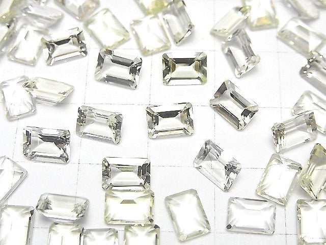 Hochwertiger Heliodor AAA- Lose Stein Rechteck Facettiert 7x5mm 2 Stück