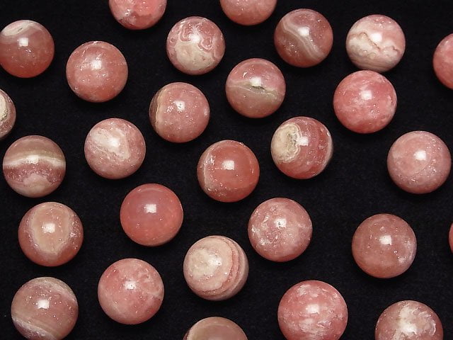 Argentinischer Rhodochrosit AA++ Kugel, Rund 15mm 1 Stück
