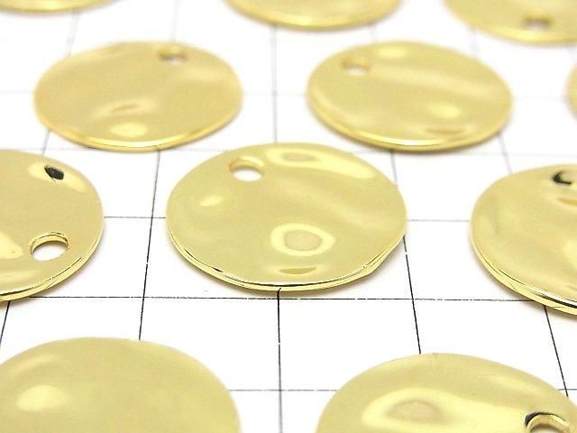 金屬錢幣吊飾 錘擊飾面 金色 3入