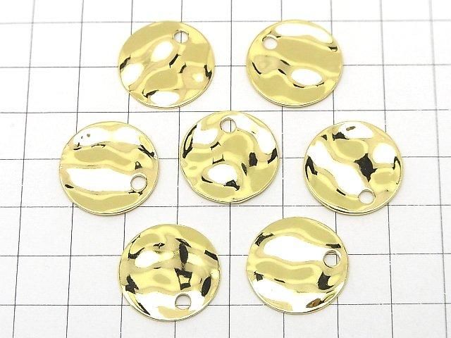 金屬錢幣吊飾 錘擊飾面 金色 3入
