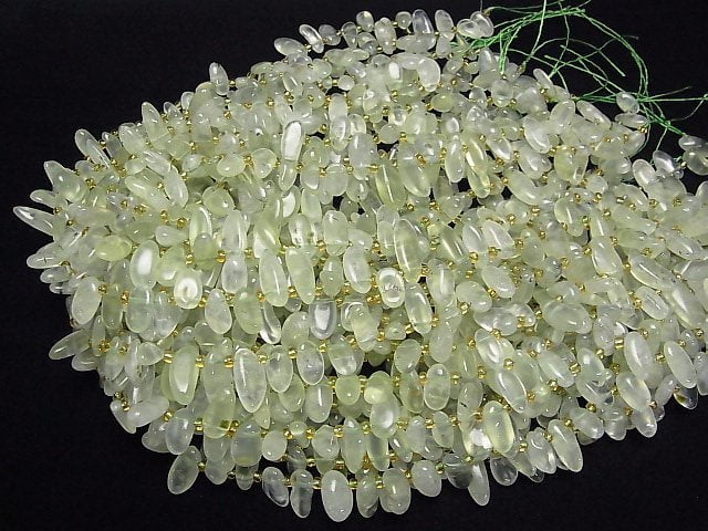 Prehnit AA++ Nugget Oben Durchbohrtes Loch 1Strang Perlen (ca. 15 Zoll/38 cm)